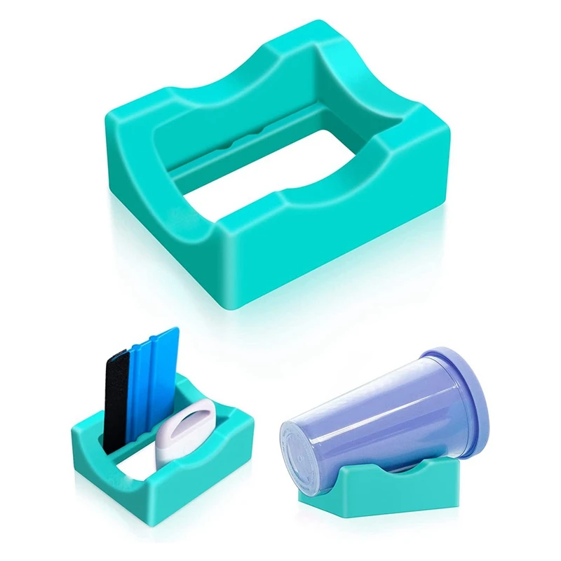 Small Silicone Cup Cradle With Built-In Slot For Crafting Tumblers ,2 Angle Supports Tumbler Cradle For Epoxy