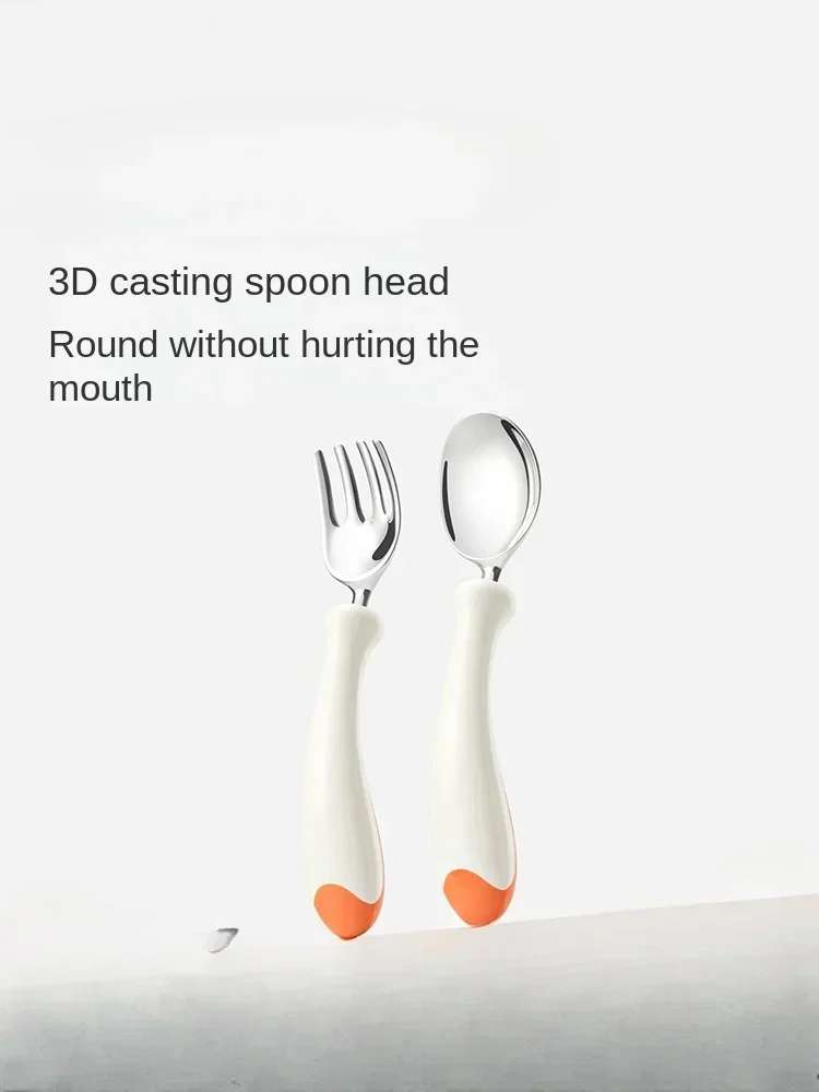 

self feeding fork spoon, learning to eat, eating utensils for children,