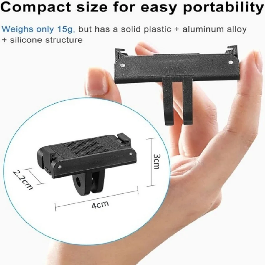 For DJI Osmo Action 4 / 3 ABS Magnetic Quick Release Mount - Secure Camera Attachment Without Electronic Components or Motherbo