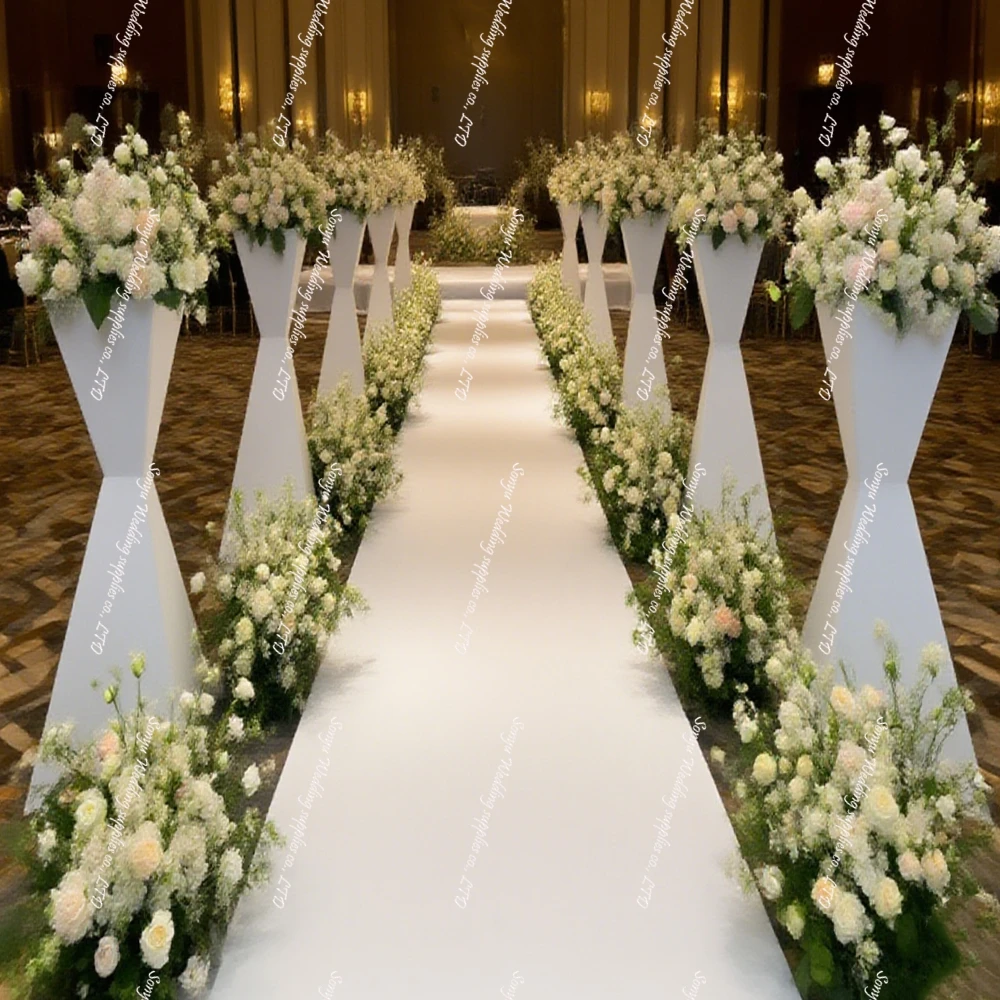 60-110cm)4-10pcs) Square Column Road Guide Decorative Flower Stand Silver Gold Centerpieces for Wedding Reception Decoration