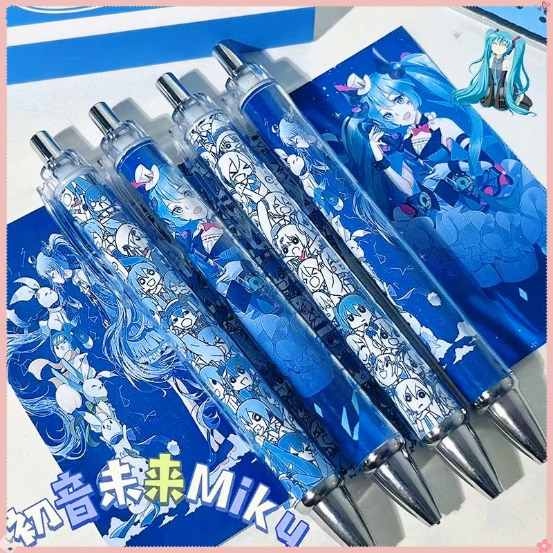 أنيمي الظاهري المغني ميكو الكرتون نمط 0.5 مللي متر الأسود هلام أقلام مكتب دراسة القرطاسية Kawaii طالب هدية عيد ميلاد #1