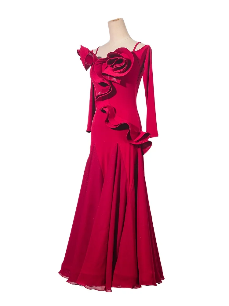 

2025 Newest Woman Ballroom Dance Competition Dress Dance Ballroom Waltz Standard Dance Dress Women Ballroom Dress