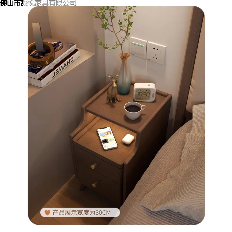 Bedside table Mini small extremely narrow bedside table Ultra narrow crevice rack