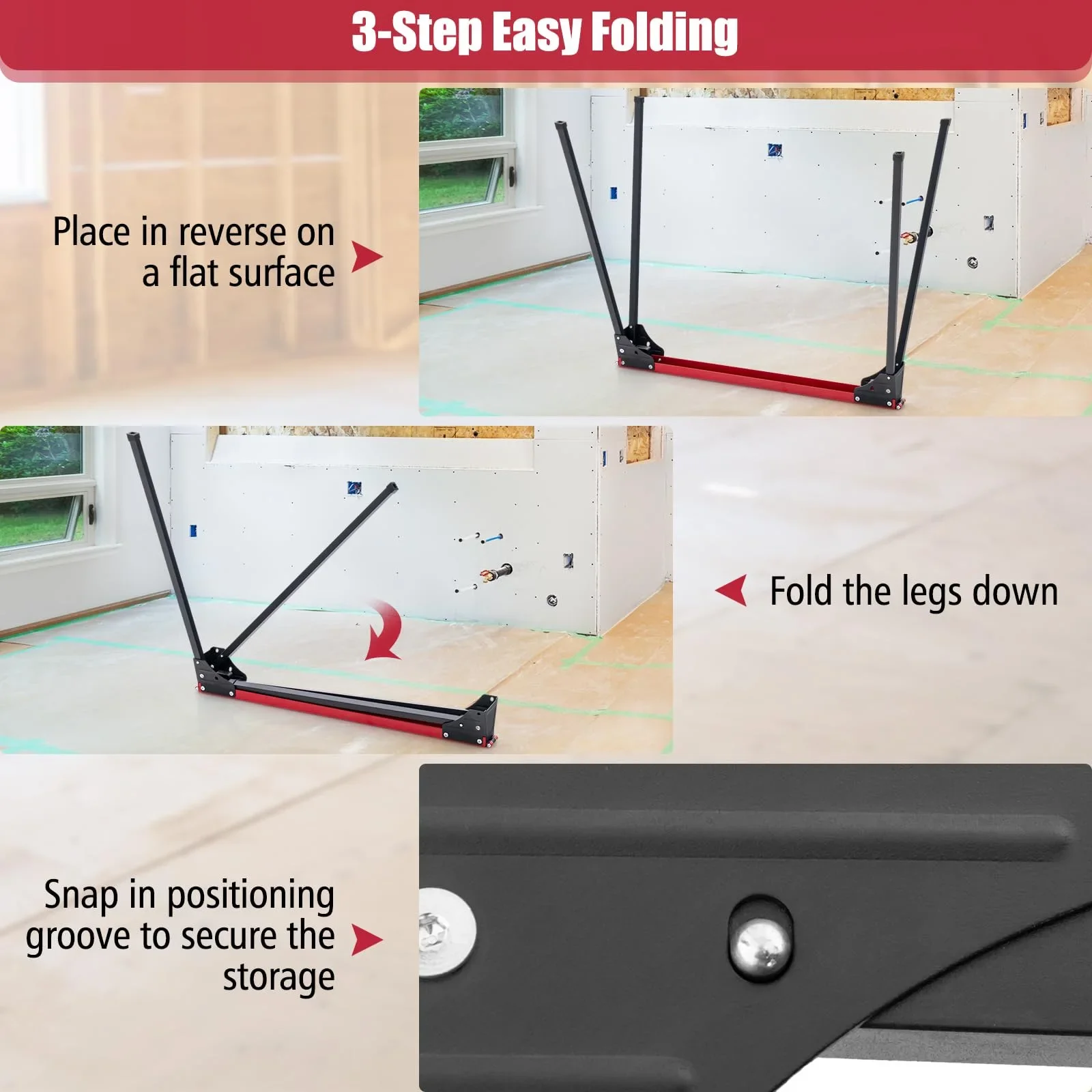 Foldable retractable height, lift saw, iron bracket, stool, work table