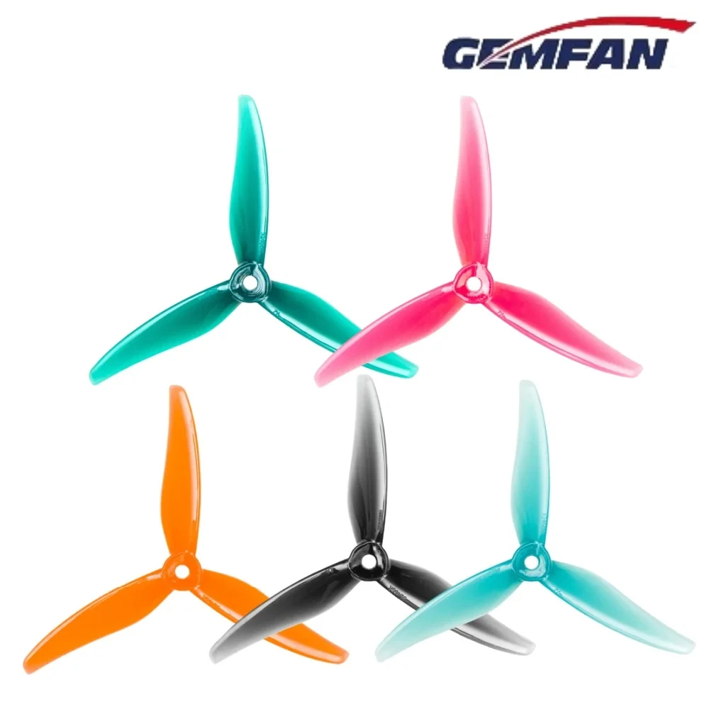 2Pairs Gemfan Hurricane 51466 MCK V2 5inch 3-Blade PC Propeller 2CW+2CCW for RC FPV Freestyle Drones DIY Parts