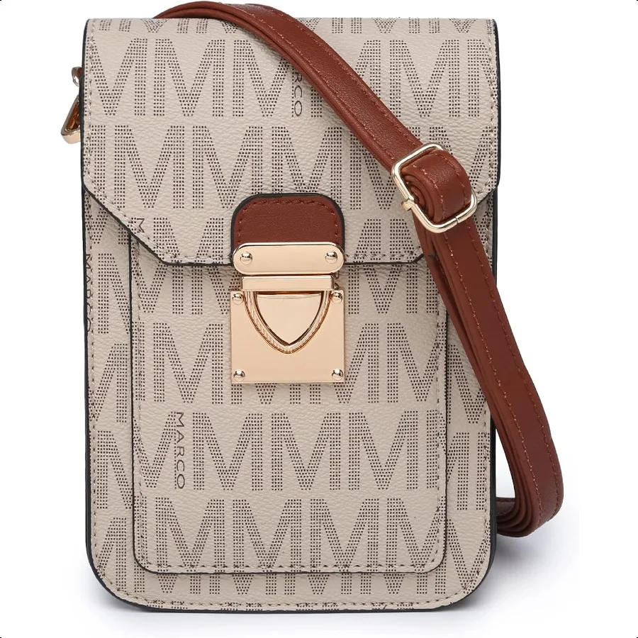 

MKP Women Fashion Signature Lightweight Cute Small Crossbody Bags Cell Phone Purse Wallet Shoulder Bag With Snap Closure