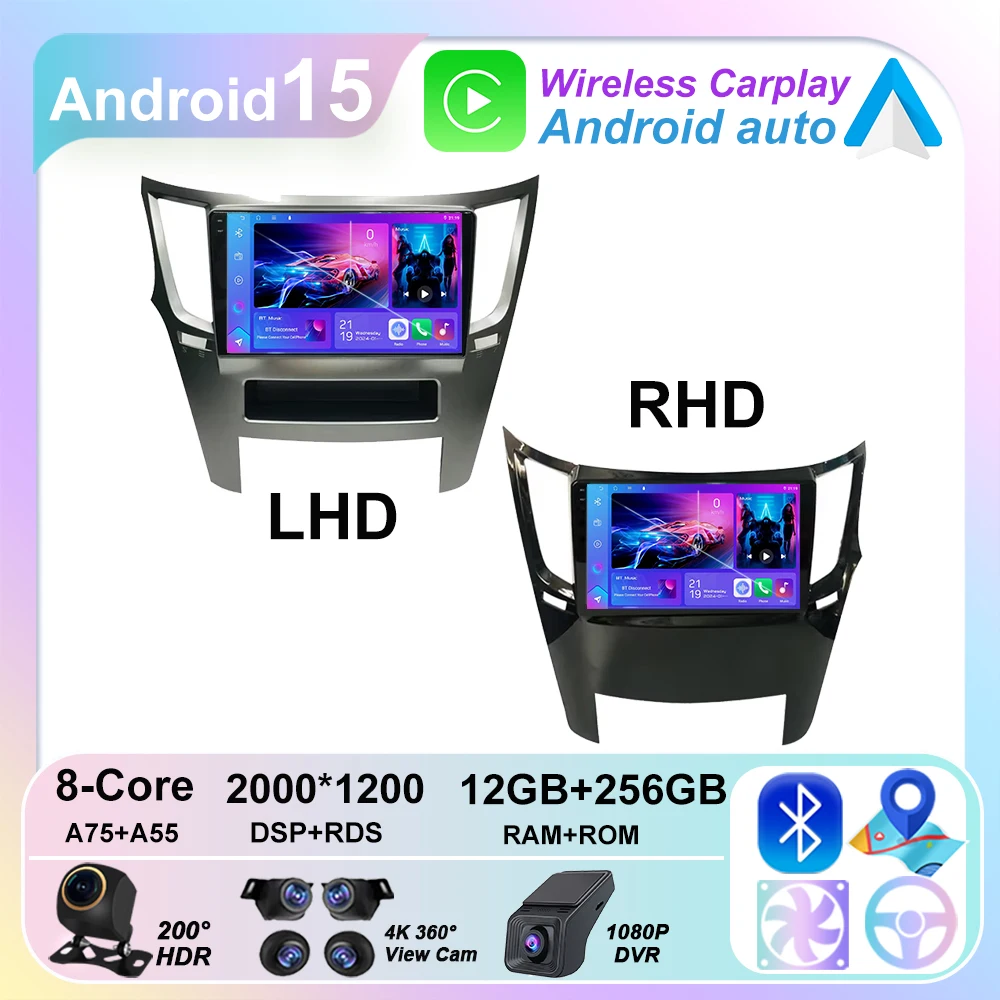 

Android 15 Car Player For Subaru Outback 4 Legacy 5 2009-2014 LHD RHD DVD Carplay Auto Radio Head Unit Multimedia Navigation GPS