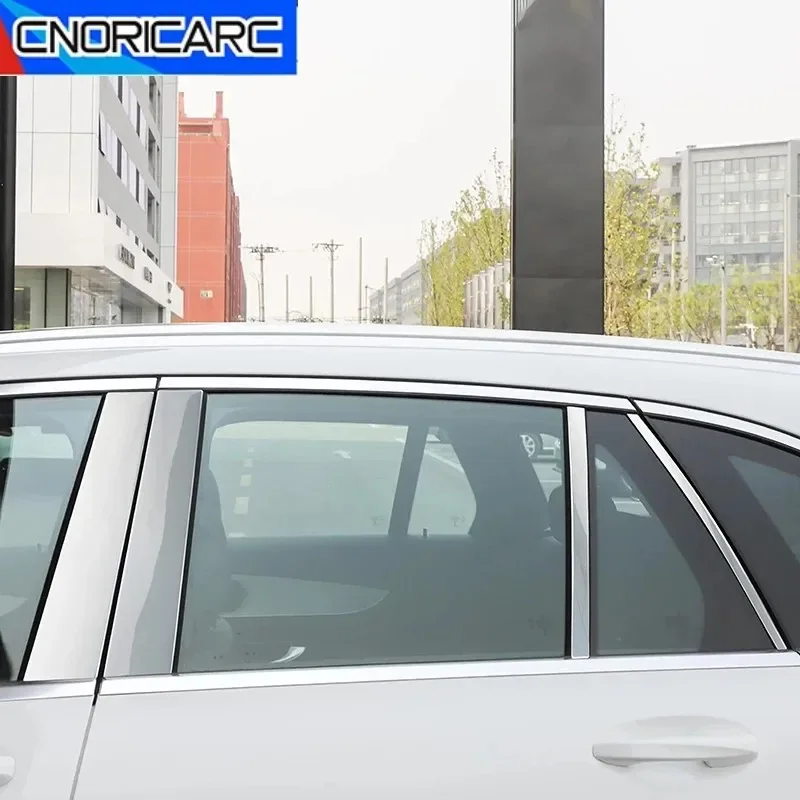 

Автомобильные двери, окна B C, стойка, крышка, накладки из алюминиевого сплава для Mercedes Benz GLC X253 2016-18, внешние аксессуары, наклейки