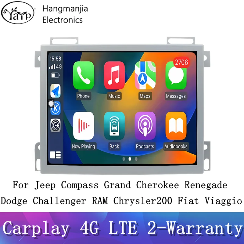 

Car Radio For Jeep Compass Grand Cherokee RenegadeDodge Challenger RAM Chrysler200 Fiat Viaggio Android autoradio CarPlay GPS 4G