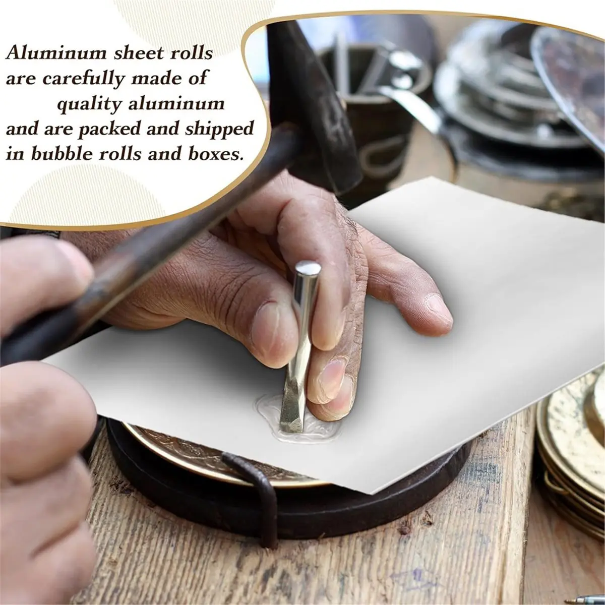 50 Packs Aluminum Metal Crafts DIY Foil 7.8 Inch X 11.8 Inch X 0.07mm Thick for Art Project Aluminum Flashing Wide Sheet
