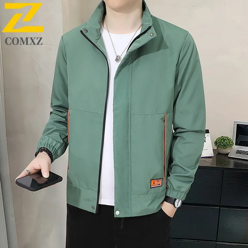 

COMXZ Factory Direct 2023 New Coat Spring Autumn Korean Trend Stand Collar Slim Youth Jacket Mens Windproof Clothes 2031