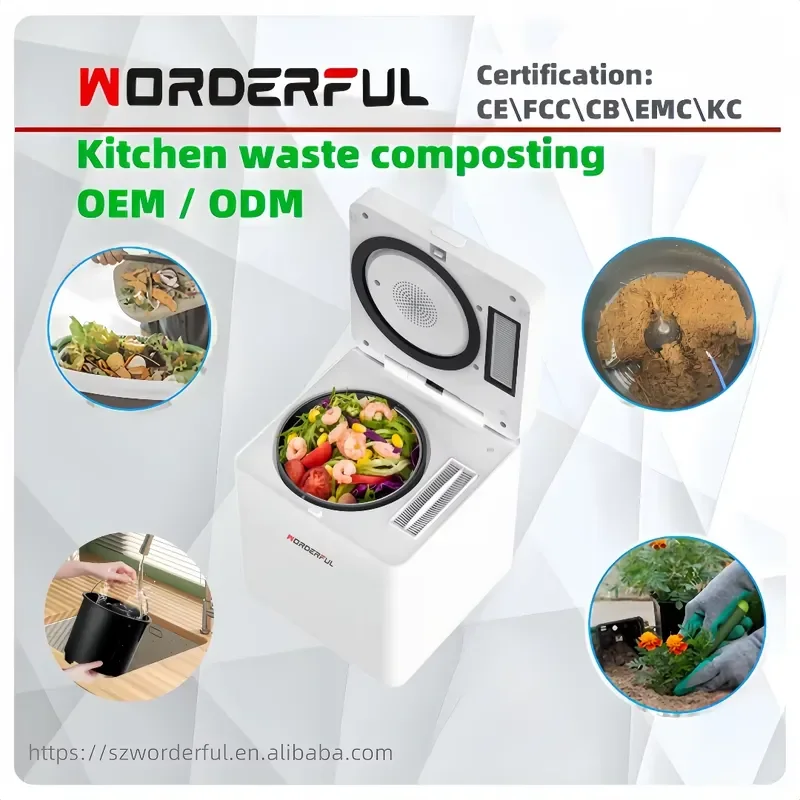 Electric Food Waste Disposer Kitchen Compost Machine Garbage Disposal Unit Household Composter for Organic Waste Recycling