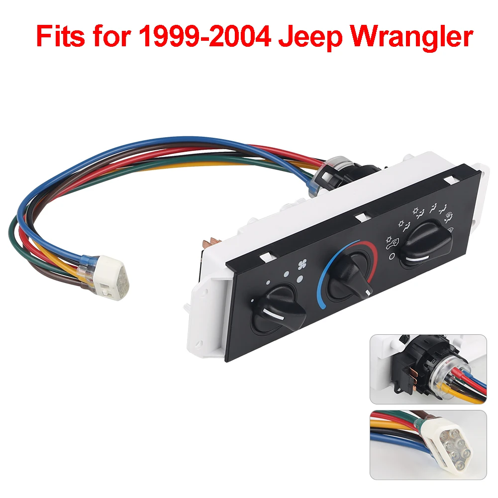 

for Jeep Wrangler TJ 1999-2004 BL101 HS-373 HVAC Air conditioner heater control panel and blower motor switch 55037473AB