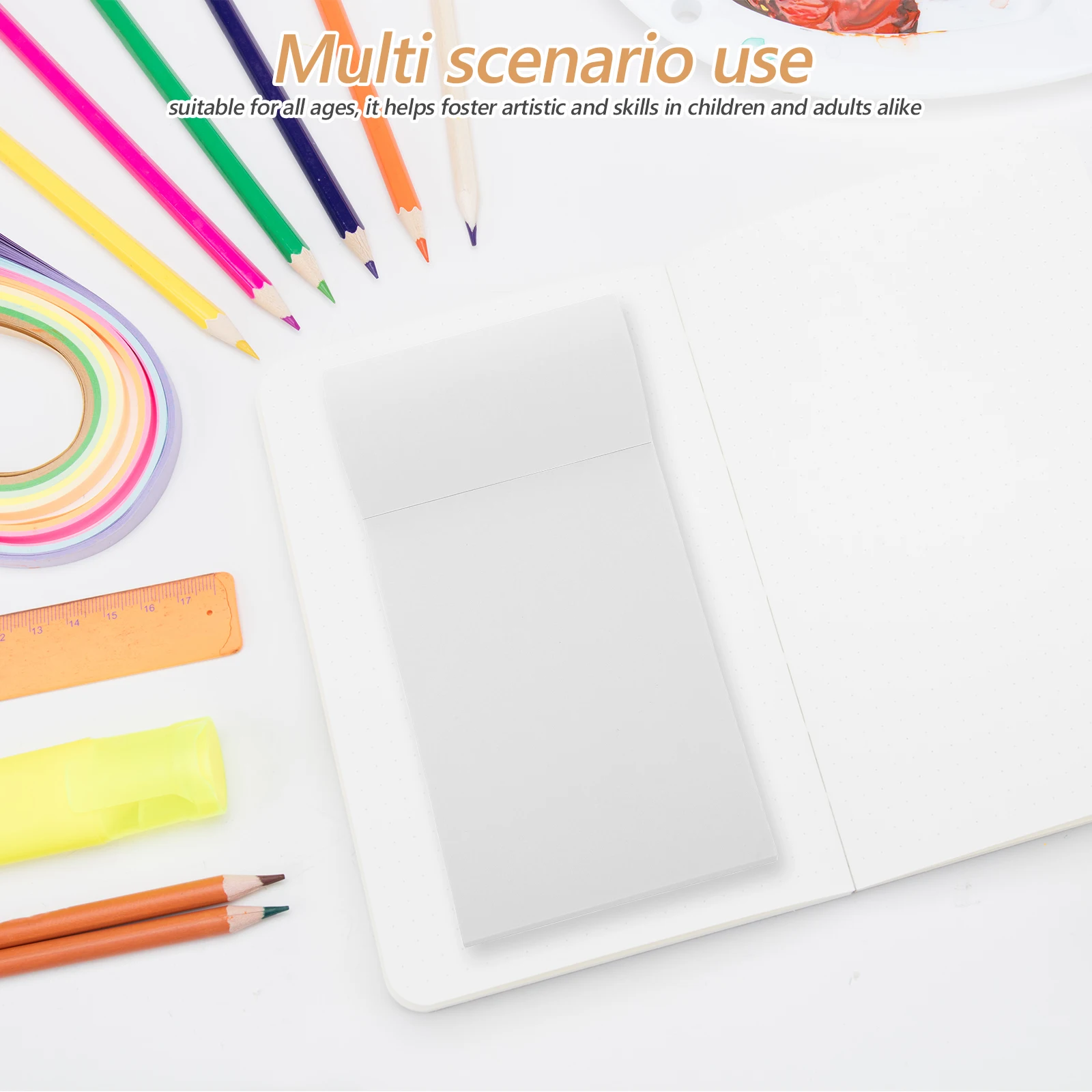 Flip Book For Animation Unlined Blank Pages Mini Sketching Pad Drawing Cartoon Creation Smooth Flip Kraft Cover Sketch Book