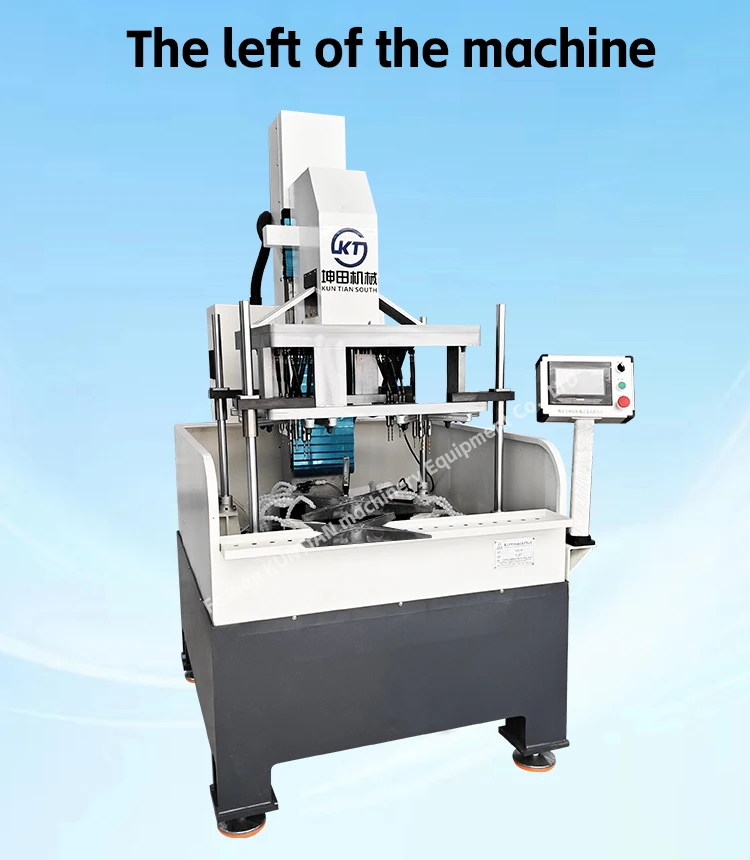 Fully Automatic CNC Drilling and Tapping Machine with Rotary Table Fixture and Dual-Servo Drilling and Tapping Head