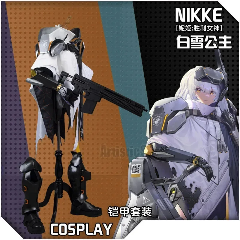 أزياء NIKKE Pioneer Snow Princess التأثيرية للهالوين زي الأميرة عباءة الثلج بدلة درع