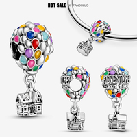 Disney Pixar Up House & Balloons Charm Beads Fit Pandora Original Bracelet Women 925 Silver Pendant Bead Jewelry Hot Sale Gift