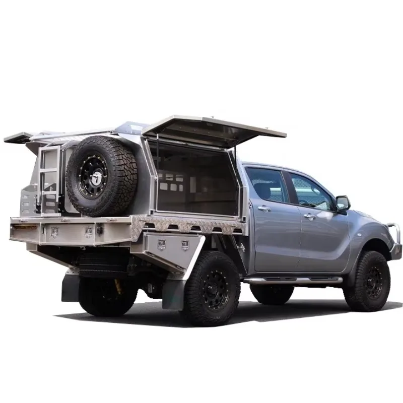 Metal Ute Canopy Steel Black Waterproof Top Aluminium Canopy Toolbox 4x4 Canopy