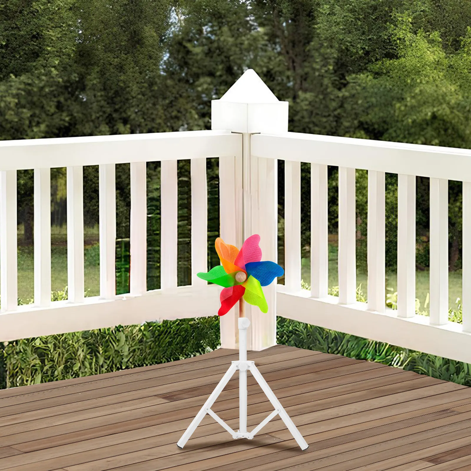 Outdoor Windmill Base Heavy Duty Stable Tripod Support Garden Patio Weather Vane Windmill Stand Garden Decoration