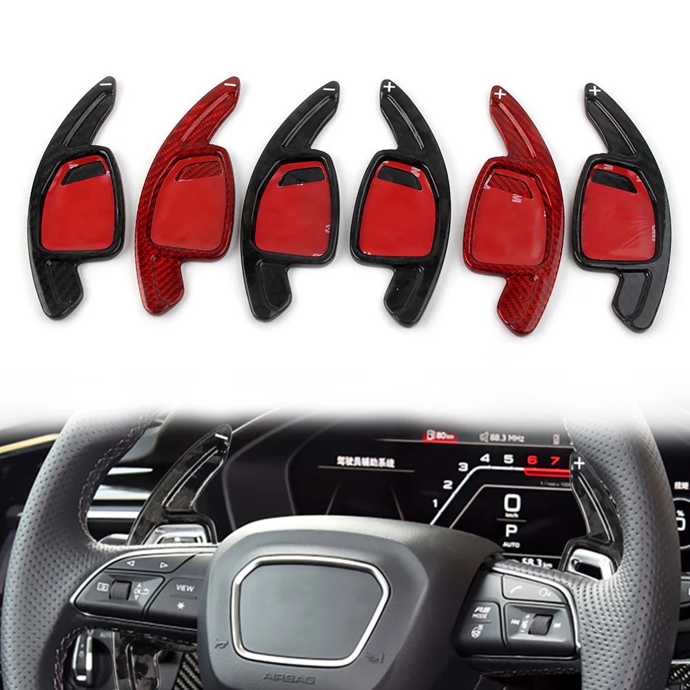 

Car Carbon Fiber Steering Wheel Shift Paddle For Audi RS4 RS5 RS7 2020-2022 For RS6 2019-2022