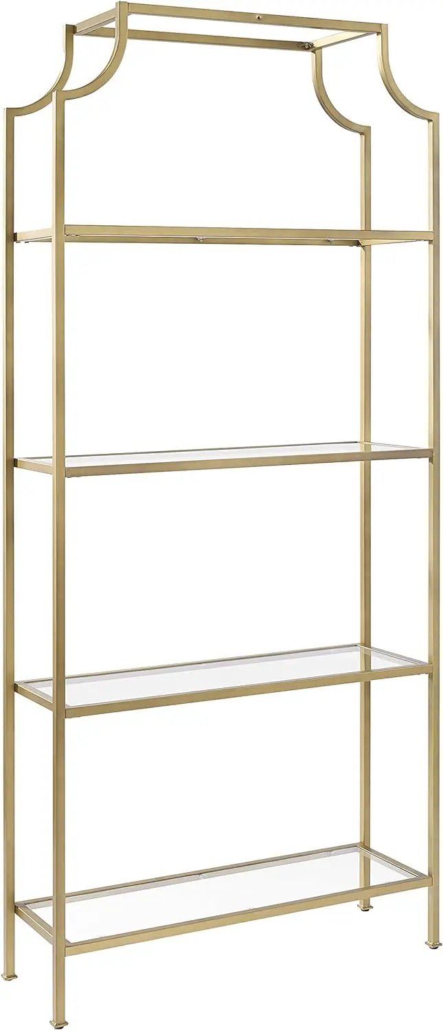 

XCYCrosley Furniture Aimee Etagere Bookcase - Gold and Glass