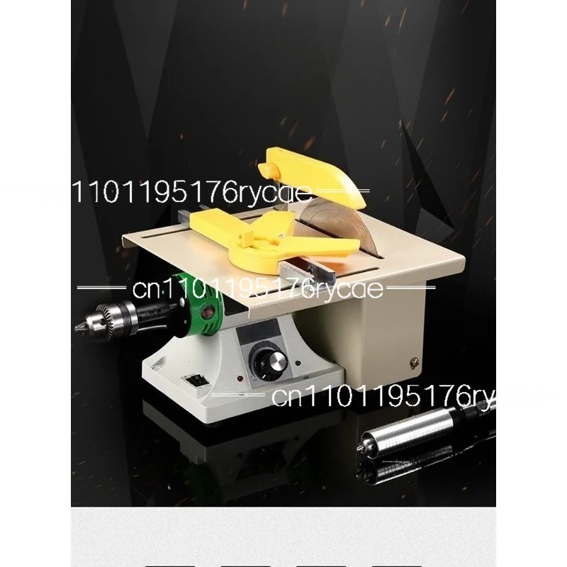 Multi-functional Mini Table Saw Kit with Jade Processing Accessories DIY Cutting Grinding Polishing Machine for Wood Stone Metal