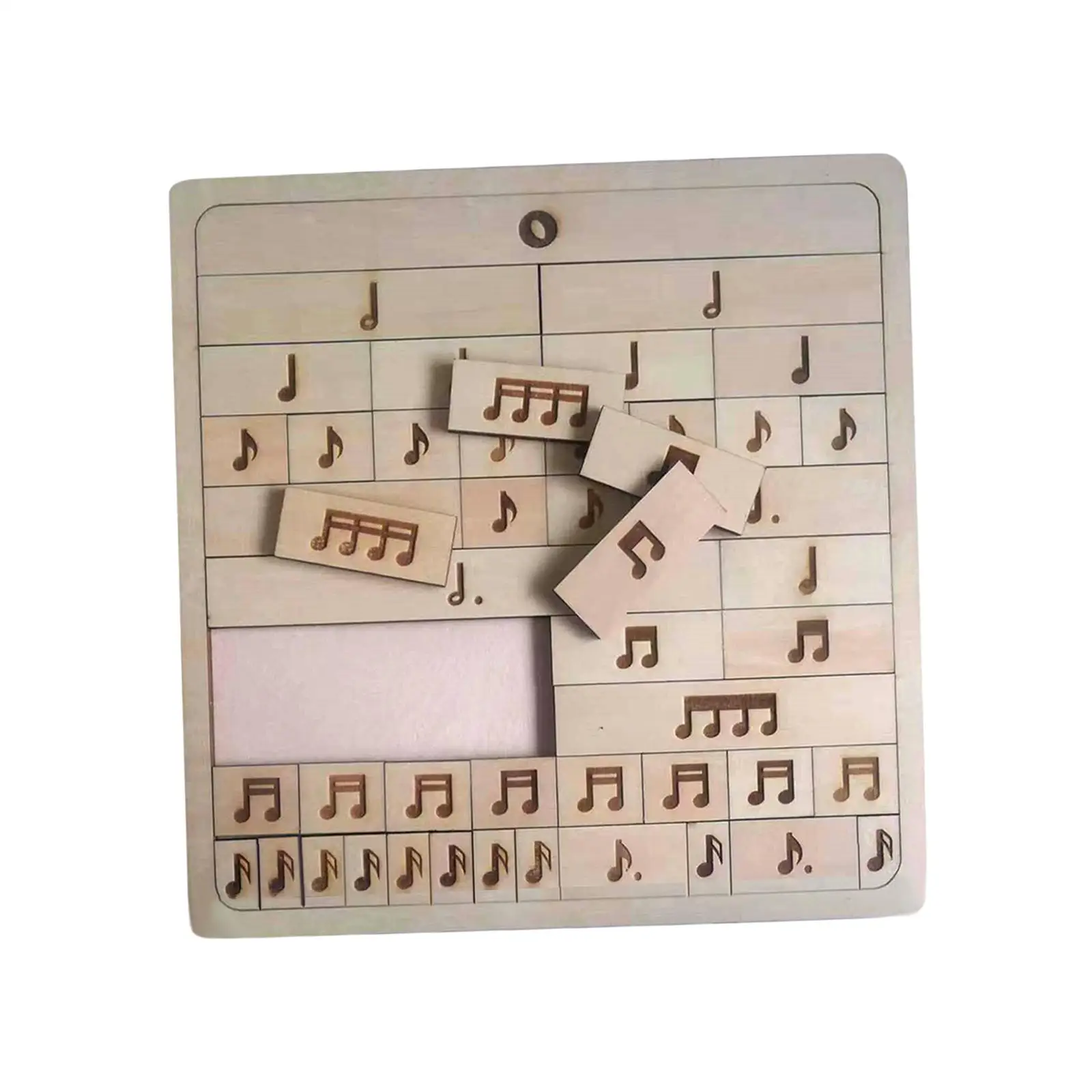 Wooden Musical Note Puzzle Sturdy Portable for Enthusiasts Children Adults