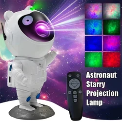 LED Astronaut Starry Projector Light Music Playback USB Plug-in Bluetooth Speaker Projector Lamp for Bedroom Holiday Decorations