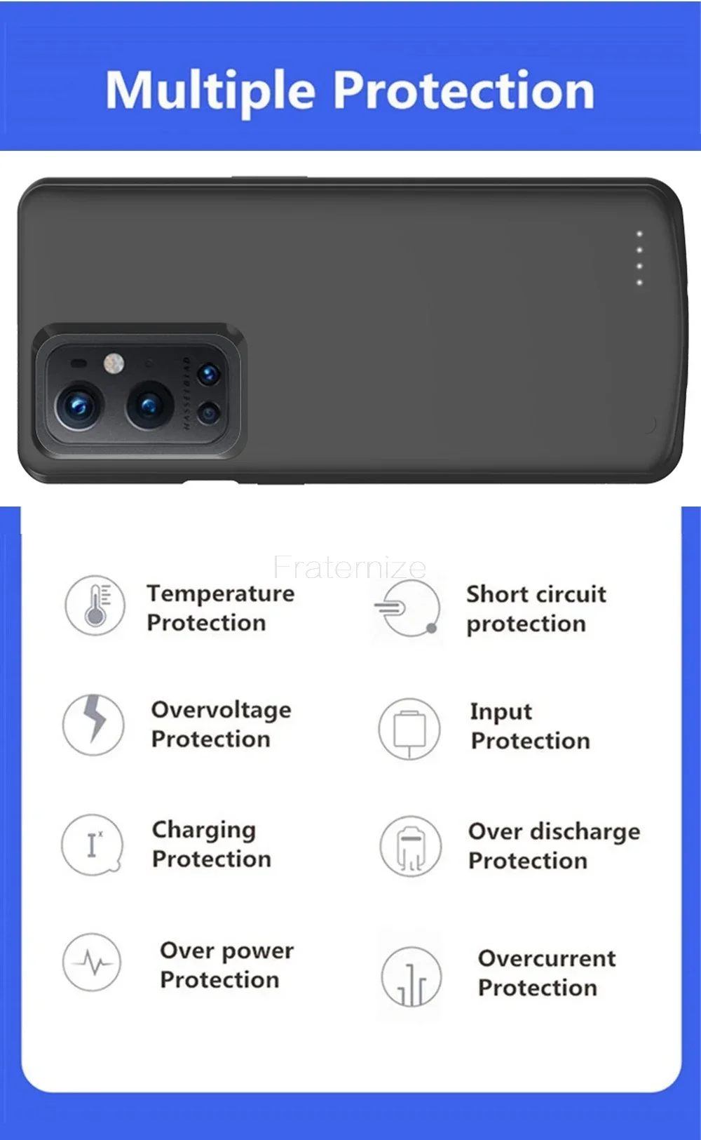 Power Bank Case for Oneplus 9 Pro Battery Charger Case Portable Extended Charging Cases for Oneplus 9 9R USB Powerbank Cover