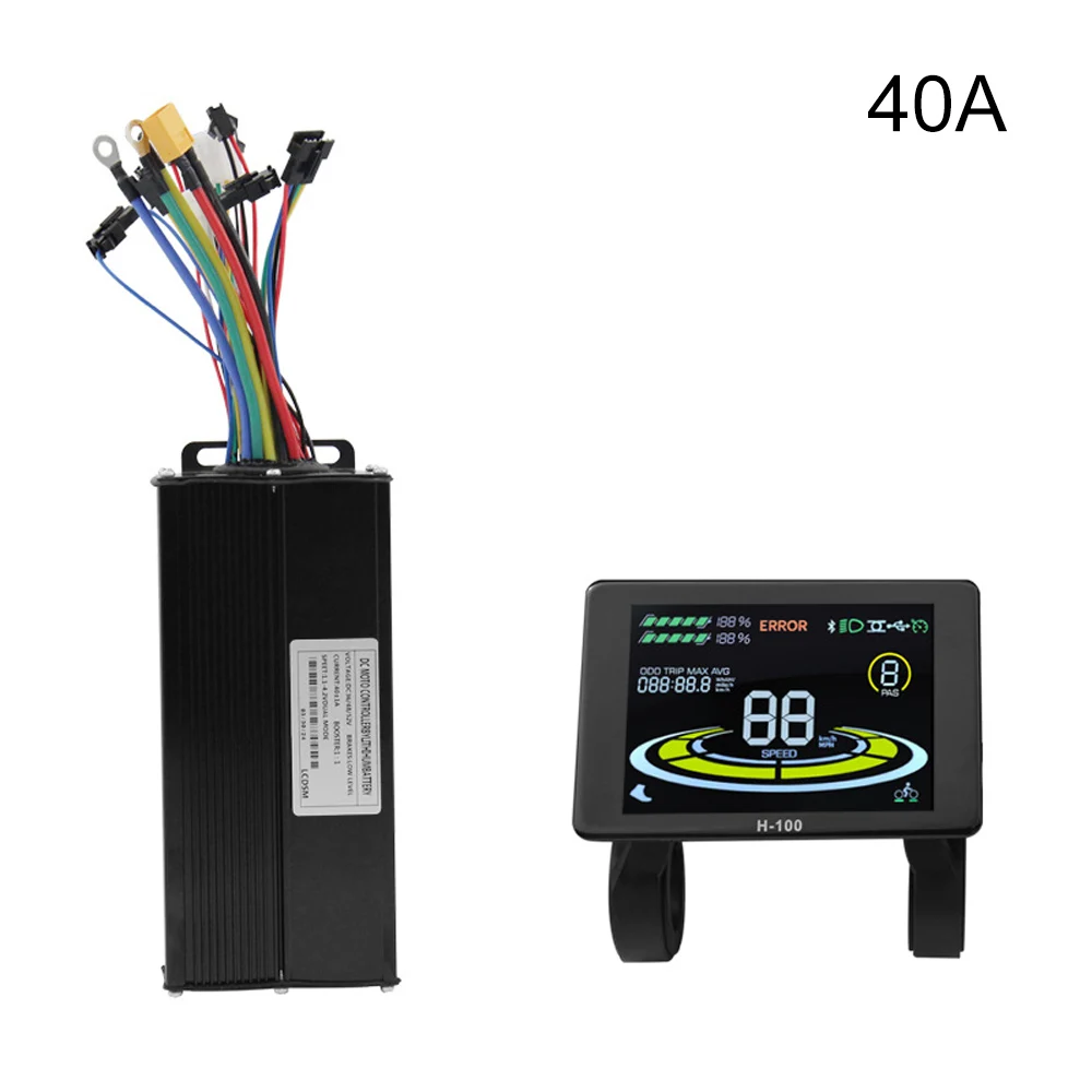 

Ebike Controller and H100 Instrument Panel Kit 24V 36V 48V Compatible with 250W 350W 500W 750W 1000W 2000W Motors