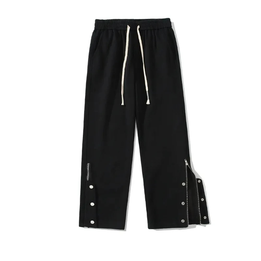 XS-5XL Winter Men's Button-Down Trousers Unisex American Retro Fashion Trend High Street Loose Casual Simple Niche Men's Bottoms