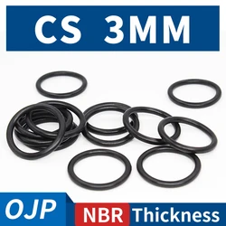 Thickness CS3mm Black NBR Nitrile Rubber O-rings Seals Gasket Washer temperature resistant wear-resistant oring