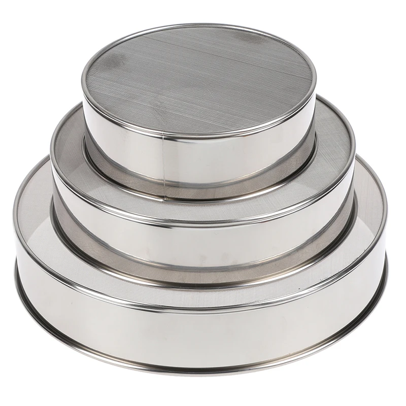 Kitchen Fine 60# Mesh Flour Sifter Stainless Steel Flour Sieve Strainer Sifter