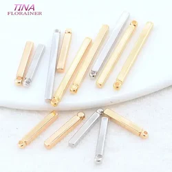 15MM 20MM 25MM 14K Gold Color Brass Stick Charms Pendants Jewelry Making Supplies Diy Findings Accessories