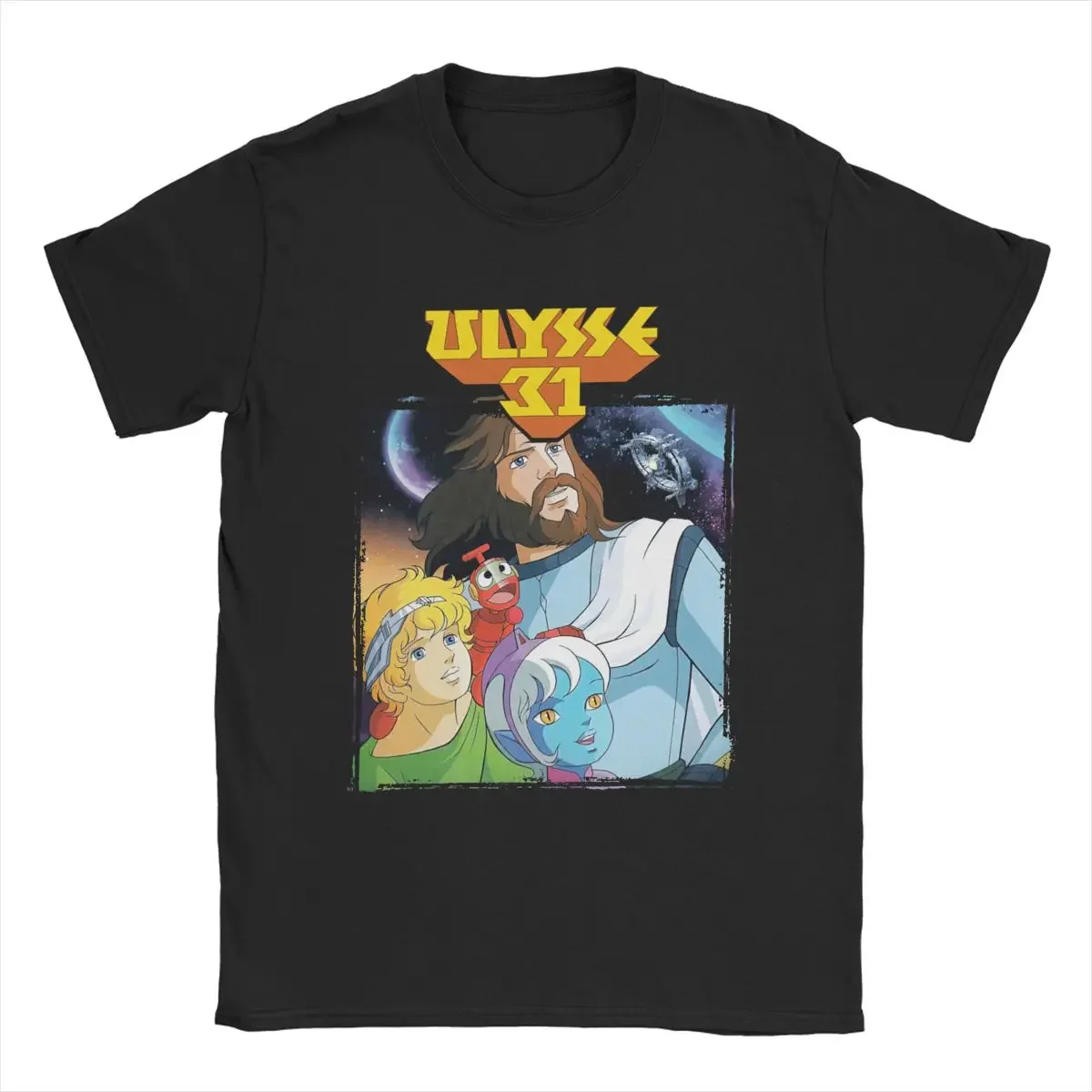 O Neck Short Sleeve T Shirts Plus Size Clothes Ulysse 31 Ulysses 31 T-Shirt for Men Cartoon Vintage Pure Cotton Tees