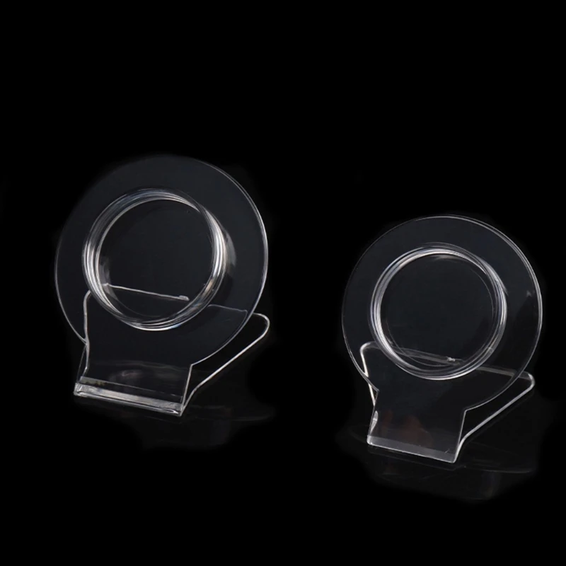 سوار شفاف تخزين الرف حامل الإسورة ساعة أكريليك عرض موقف مجوهرات المنظم بسيط دائري مستقر E0BE