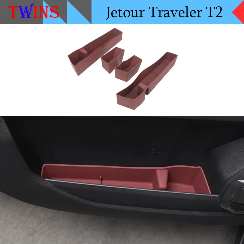 

Automobile Door Waterproof Silicone Pad Storage Box Fit for Chery Jetour Traveler T2 2023-2025 Auto Interior Decoration Parts