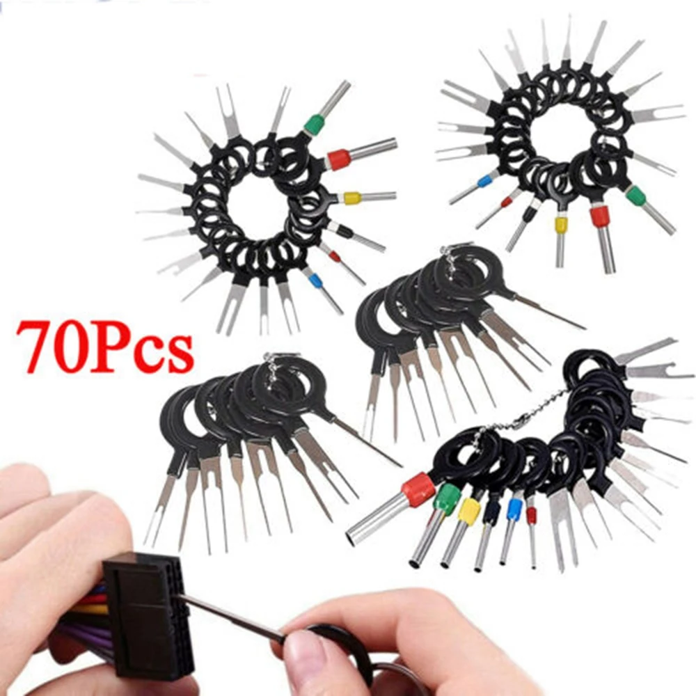 70 Piece Set Terminal Puller Removal Tool Automotive Home Appliance Nail Pulling Tool Set Connector Remover Tool