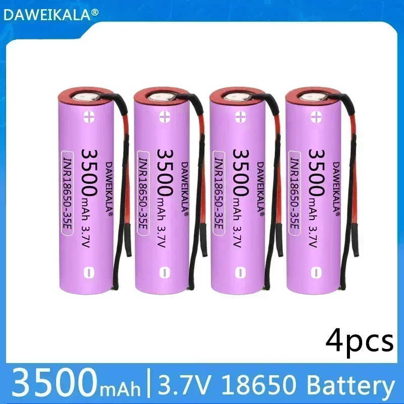 

y INR18650-35E 3500mAh 18650 li-ion battery 3500mAh rechargeable battery 3.6V INR18650 35E+DIY wir