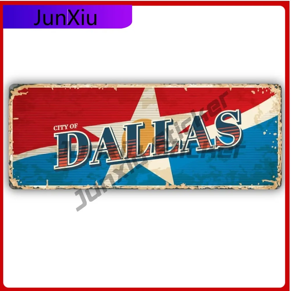 

Dallas Texas Travel Vintage Art Design Vinyl Sticker Vacation Travel Cities Countries Motorcycle Bumper Truck Electric Stickers