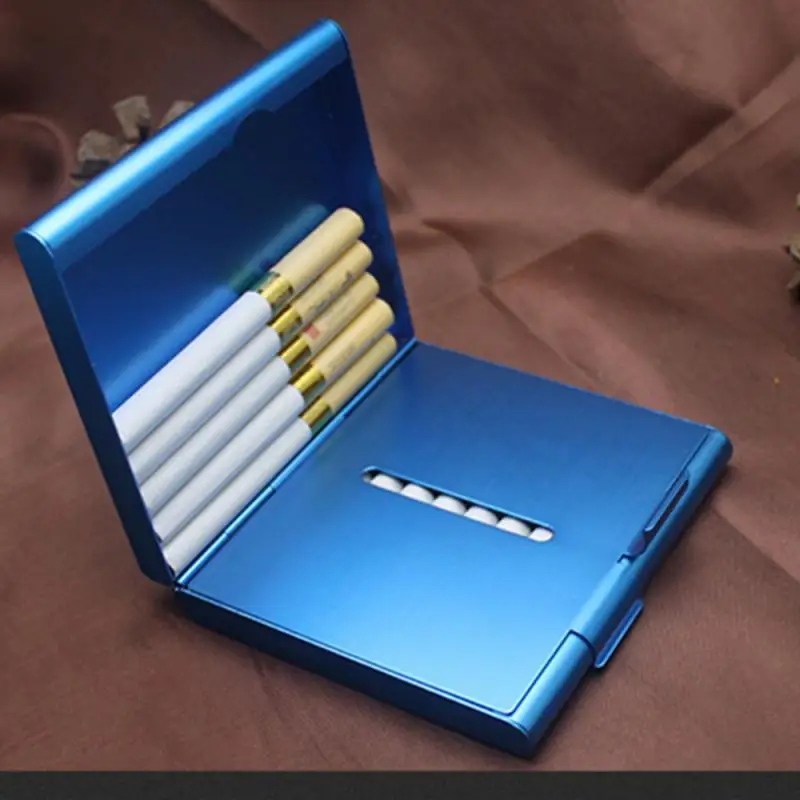 Cigar Smoke Storage Box Container 20 Sticks Metal Cigarette Case Smoking Accessories Men Gift Fashion