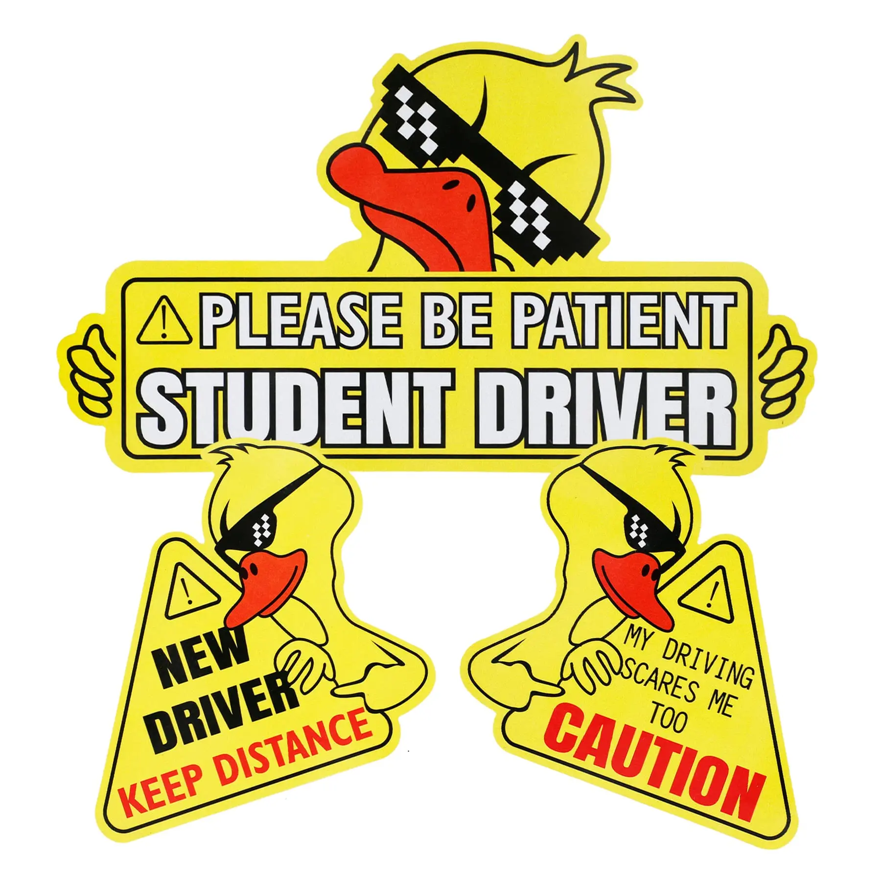 

New Driver Magnet for Car, 3pcs Cute Duck Car Magnets Student Driver Sign,Car Bumper Student Driver Reflective Sign