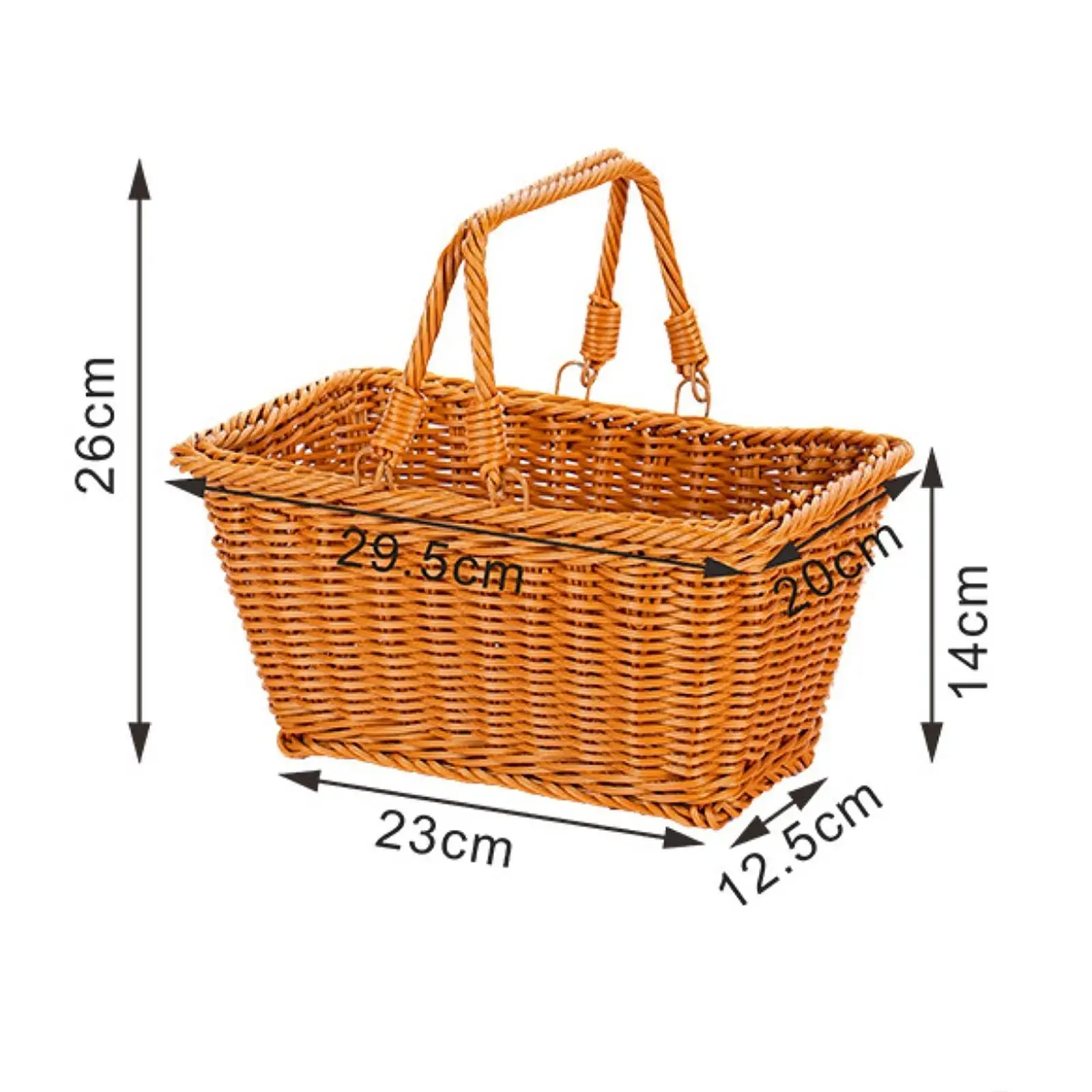 Picnic Basket Portable Storage Serving Basket for Outdoor Camping Wedding