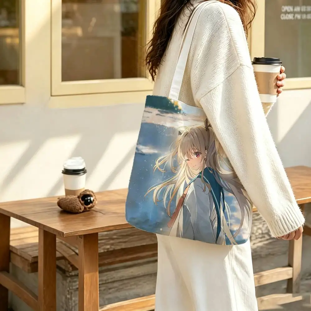 ATRI My Dear Moments Print Bag Eco Shopper Cotton Jute Bag Reusable Bag Foldable Reusable Sac Tissu