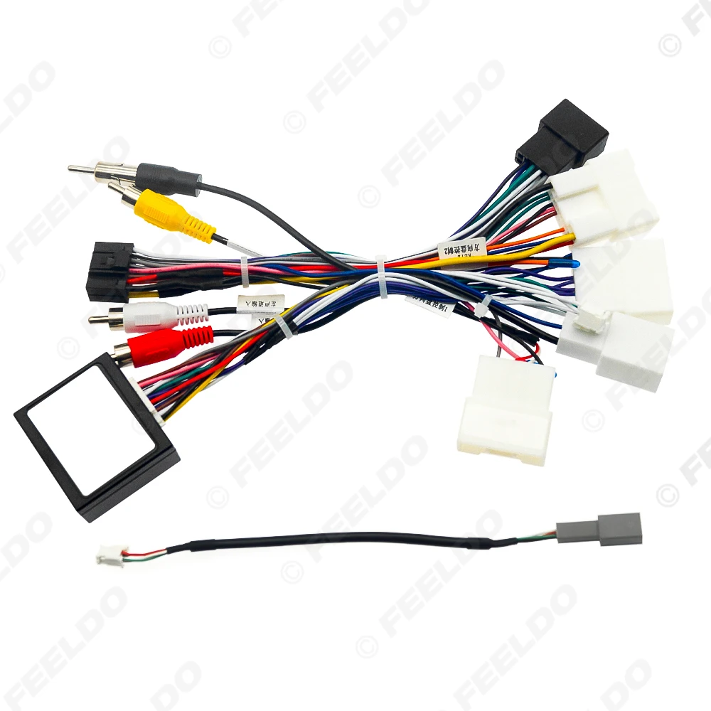 FEELDO Car 16pin Power Cord Wiring Harness Adapter For Prado/Highlander/Harrier/Corolla Cross/Frontlander Installation Head Unit