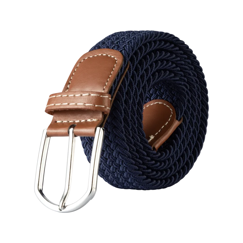 Unisex Elastic Fabric Woven Casual Women Belt Belt Pin Buckle Expandable Braided Stretch Canvas Stylish Leisure Belts for Men