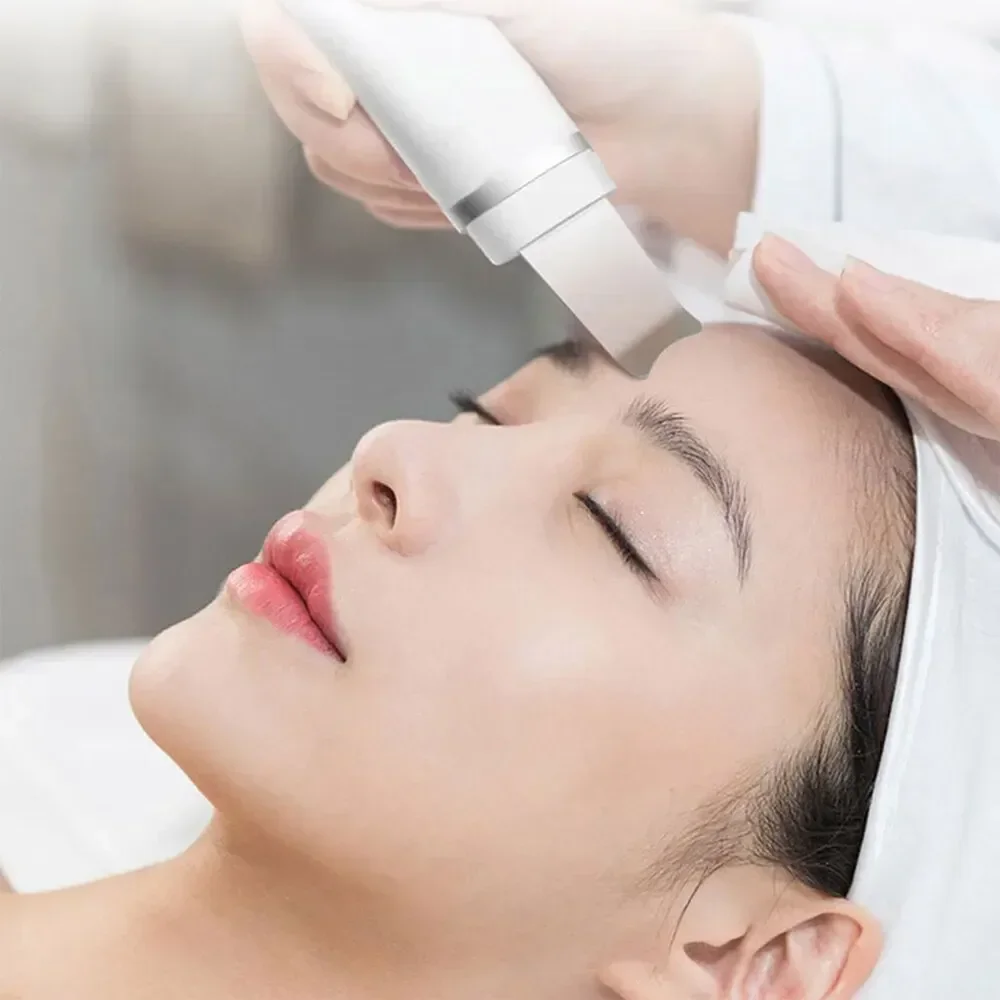 آلة تقشير الوجه بالاهتزاز ، جهاز تنظيف الجلد ، تقشير الأيونات ، الرؤوس السوداء ، منظف تقشير الجلد الميت ، مدلك الوجه ، العناية بالبشرة #6