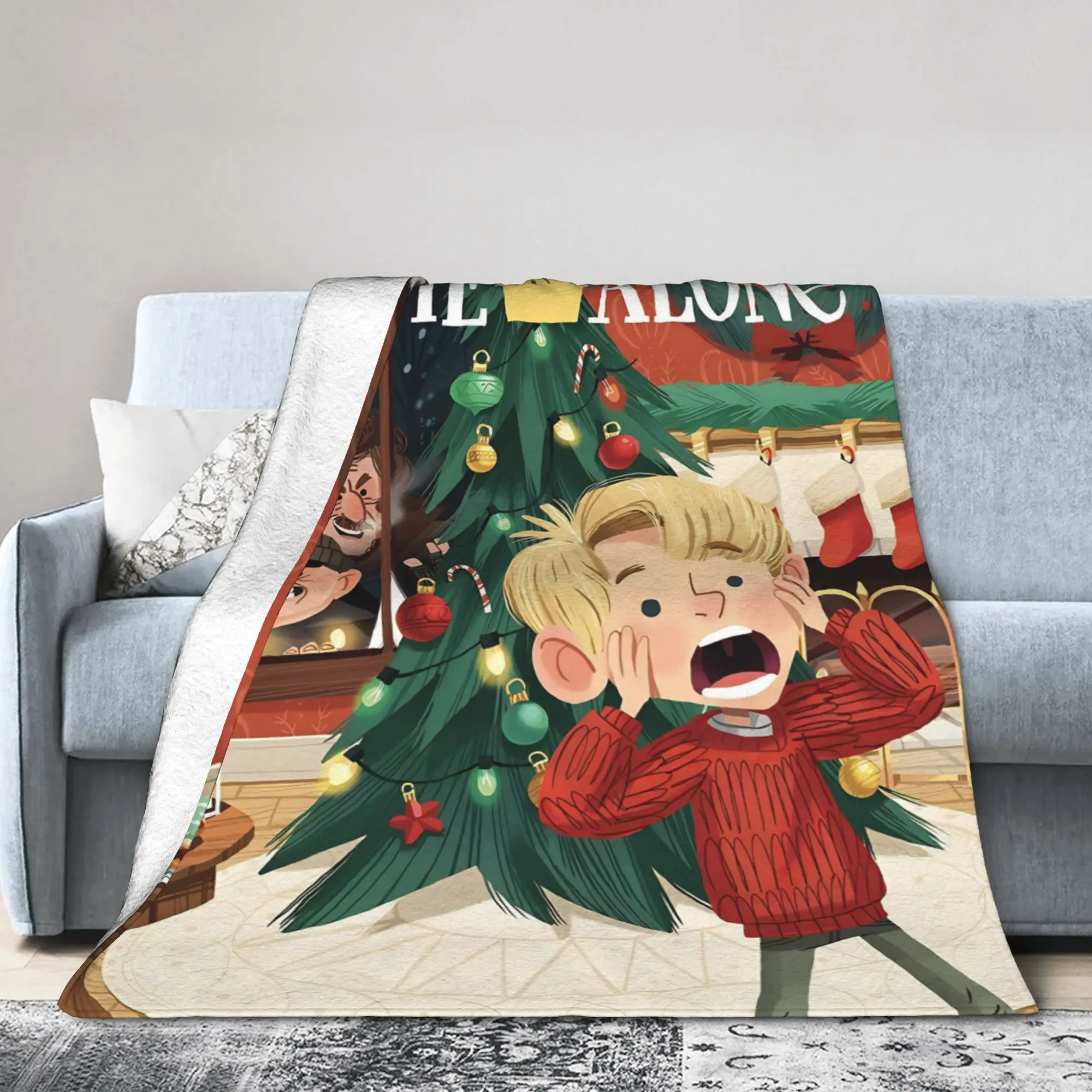 Home Alone Movie Kevin Comedy بطانية الصوف الشتاء لطيف الكرتون متعددة الوظائف سوبر لينة رمي بطانية للمفرش #1