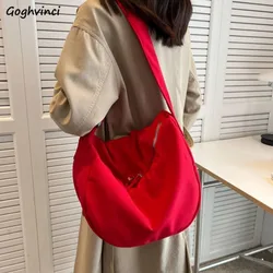 Borse a tracolla in tela moda donna grande capacità 5 colori borse per pendolari per studenti All-match borsa Tote portatile Office Lady