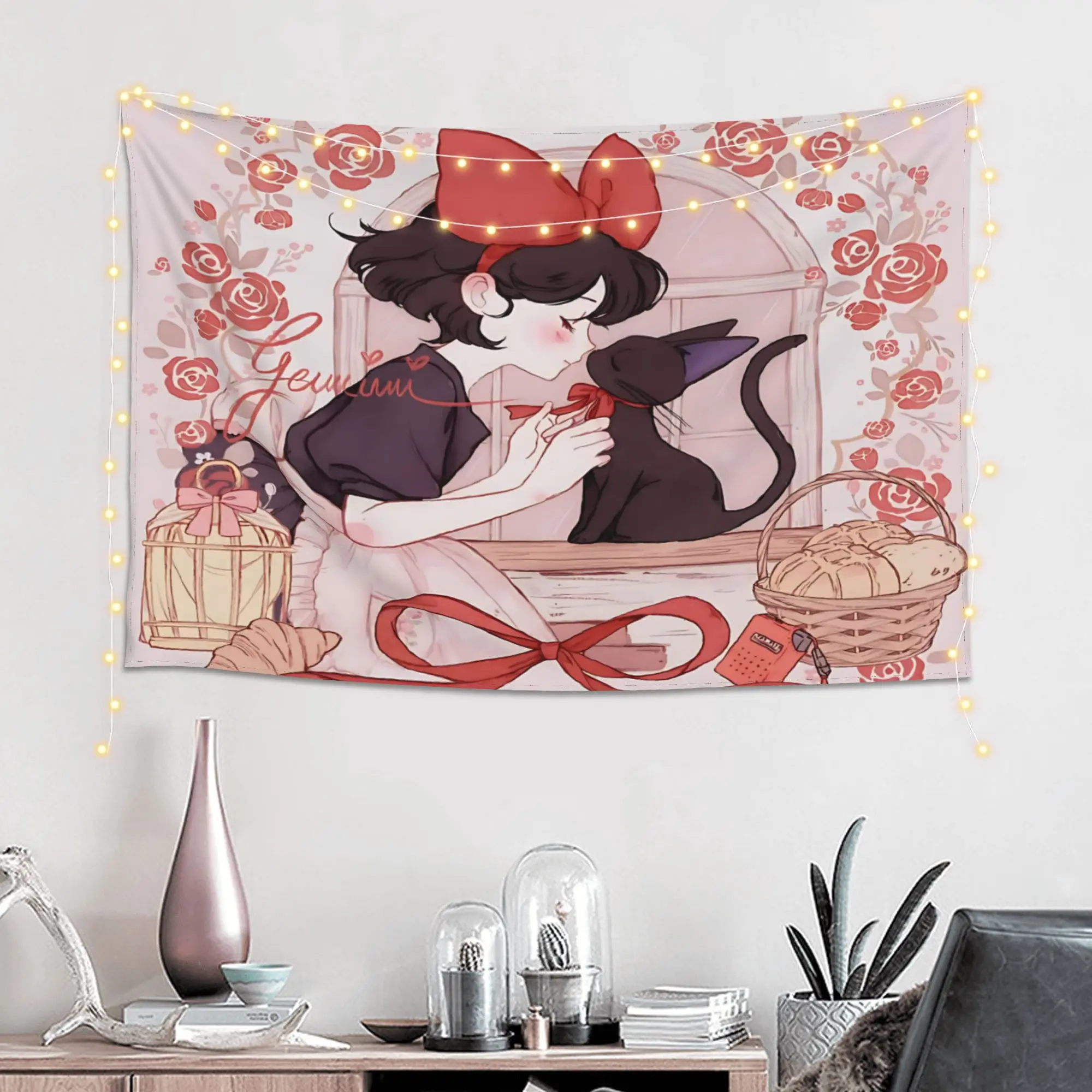 Anime Kikis Delivery Services Cutecore Tapestry Room decoration  Home Decoration Tapestry Decor Accessories Cute Room Decor